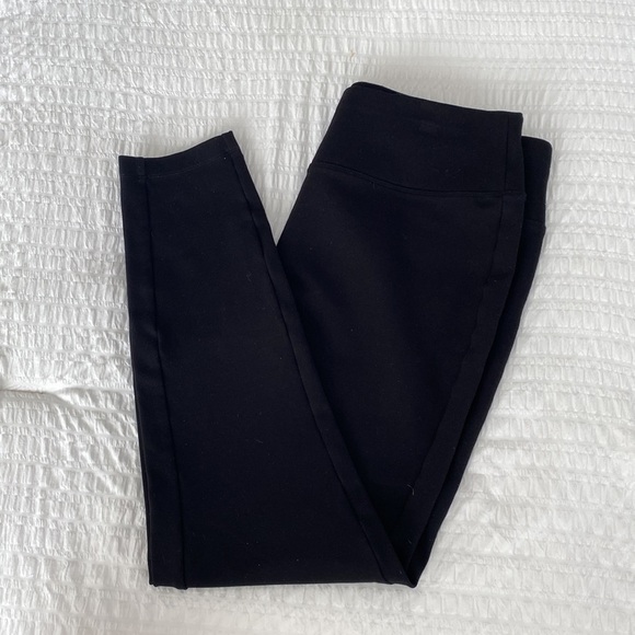 ORVIS Womens Cozy Stretch Leggings Black Color Soft Wide Waistband Size L - Picture 4 of 12